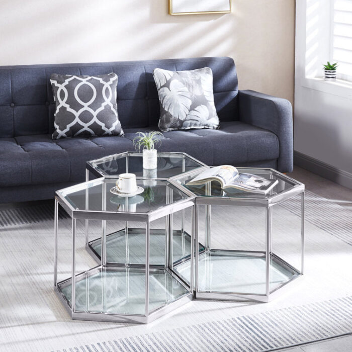 Kanica Glass Top Coffee Table - Chic Decora