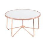 Keiran 34″ X 34″ X 18″ Frosted Glass Coffee Table - Chic Decora