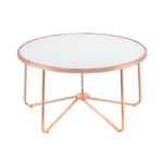 Keiran 34″ X 34″ X 18″ Frosted Glass Coffee Table - Chic Decora