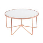 Keiran 34″ X 34″ X 18″ Frosted Glass Coffee Table - Chic Decora