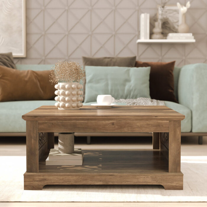 Korbin Coffee Table with Storage - Chic Decora