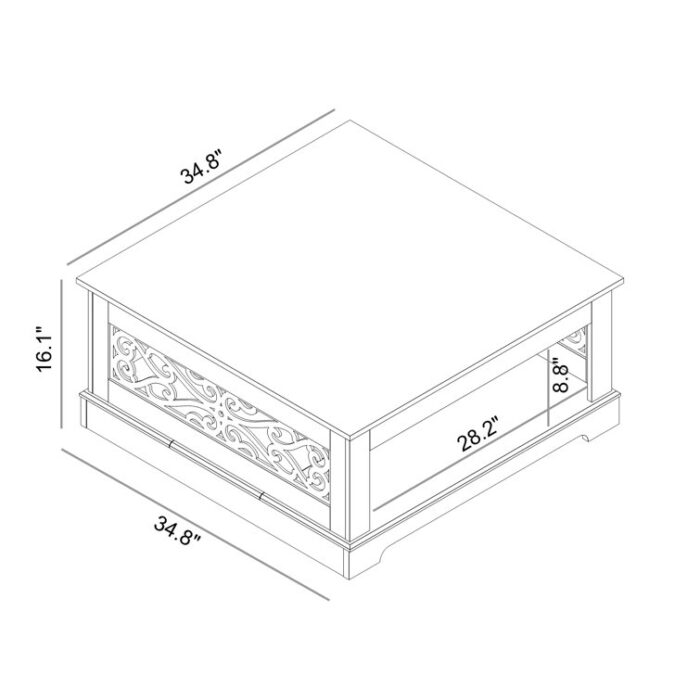 Korbin Coffee Table with Storage - Chic Decora