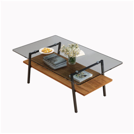 Glass Top Single Coffee Table - Chic Decora