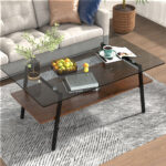 Kotone Glass Top Coffee Table - Chic Decora