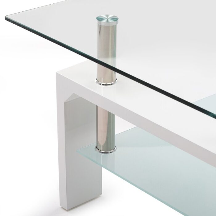 Kutlay Glass Top Coffee Table - Chic Decora