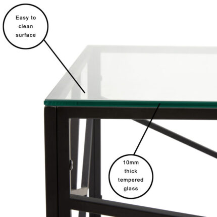 Laith Glass Top Coffee Table - Chic Decora