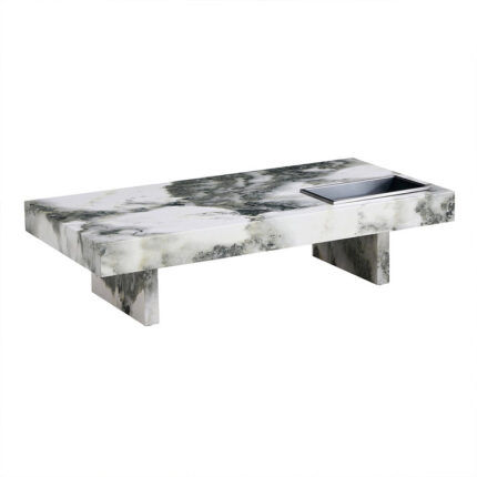 Tenoch Glass Top Coffee Table - Chic Decora