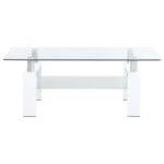 Lasell Glass Top Coffee Table - Chic Decora