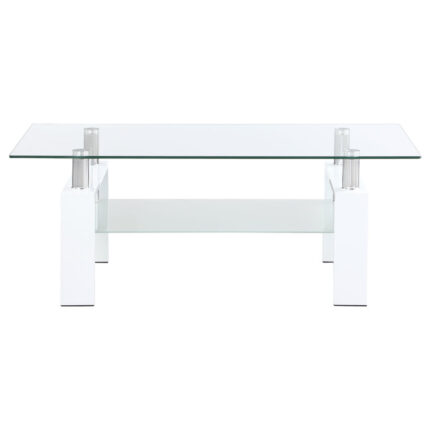 Lasell Glass Top Coffee Table - Chic Decora