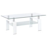 Lasell Glass Top Coffee Table - Chic Decora