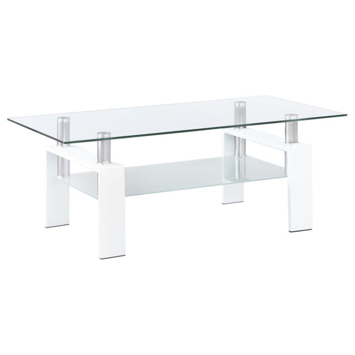 Lasell Glass Top Coffee Table - Chic Decora