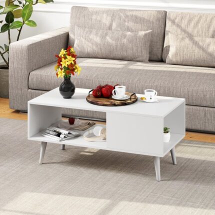 Laith Glass Top Coffee Table - Chic Decora