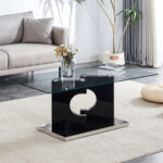 Lesh 47″ W Glass Top Single Coffee Table - Chic Decora