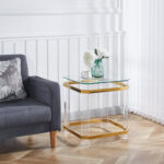 Levens Glass Top Coffee Table - Chic Decora