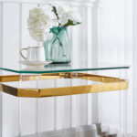 Levens Glass Top Coffee Table - Chic Decora