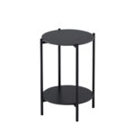 Librado 2-Layer End Table, Round Sofa Table - Chic Decora