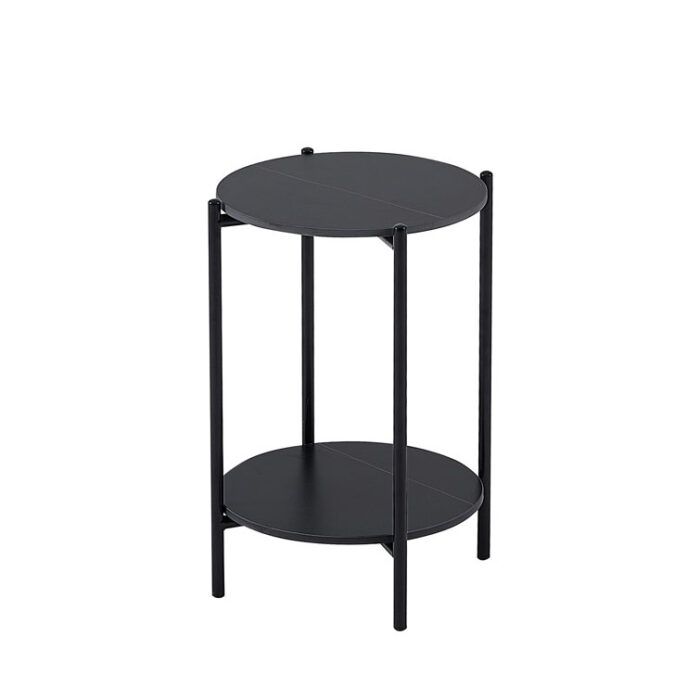 Librado 2-Layer End Table, Round Sofa Table - Chic Decora