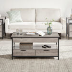 Lift Top Coffee Table With 2 Drawers and Outlets - Chic Decora