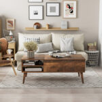 Lift Top Extendable 4 Legs Coffee Table with Storage - Chic Decora