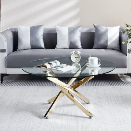 Loberta Glass Top Coffee Table - Chic Decora