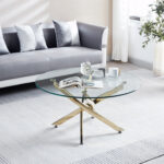 Loberta Glass Top Coffee Table - Chic Decora