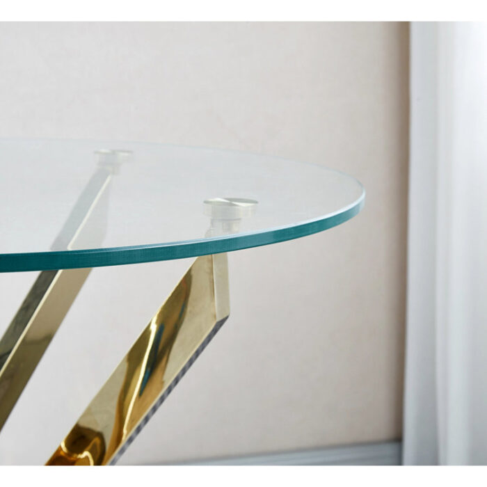 Loberta Glass Top Coffee Table - Chic Decora