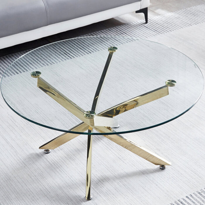 Loberta Glass Top Coffee Table - Chic Decora