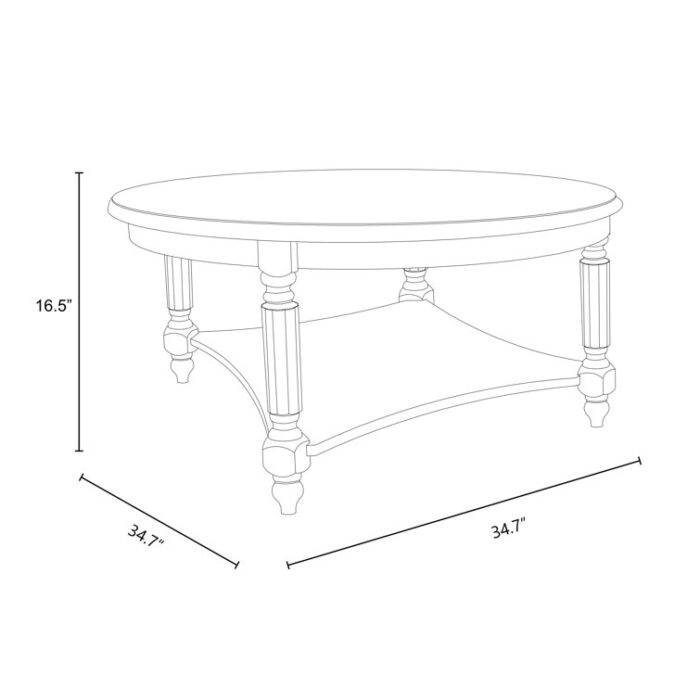 Locke Solid Wood Single Coffee Table - Chic Decora