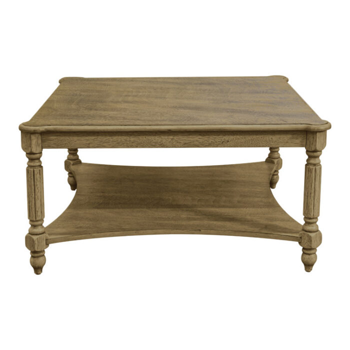 Locke Solid Wood Square Coffee Table - Chic Decora