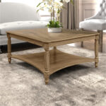 Locke Solid Wood Square Coffee Table - Chic Decora