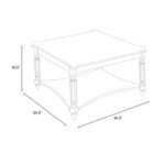 Locke Solid Wood Square Coffee Table - Chic Decora