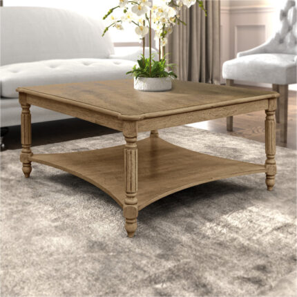 Square LED Coffee Table Farmhouse Coffee Table - Chic Decora