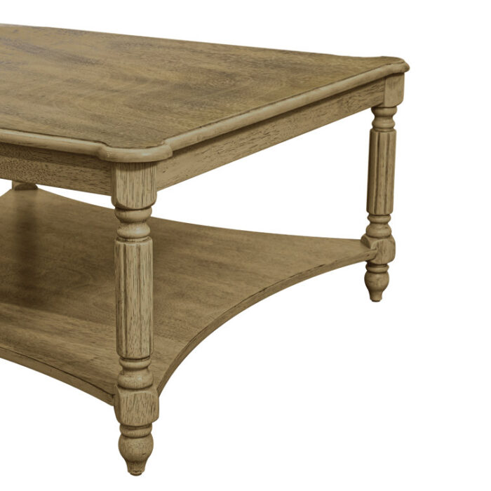 Locke Solid Wood Square Coffee Table - Chic Decora