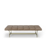 Lorinda Upholstered Vegan Leather Coffee Table with Metal Base - Chic Decora