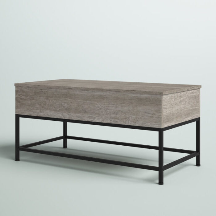 Lurdes Lift Top Coffee Table with Storage & Metal legs - Chic Decora