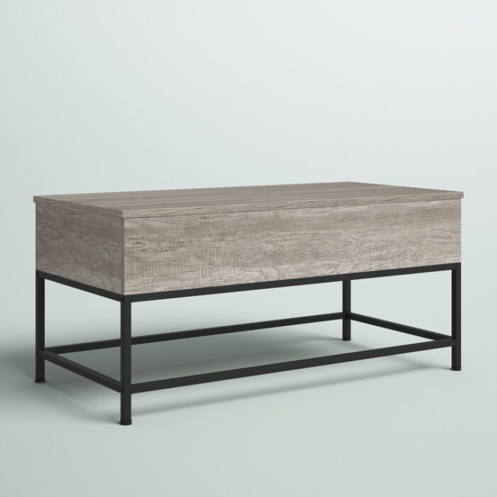 Lurdes Lift Top Coffee Table with Storage & Metal legs - Chic Decora