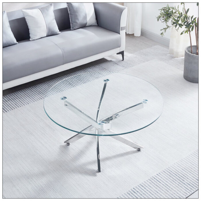 Macaulee Glass Top Single Coffee Table - Chic Decora