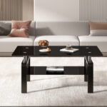 Maeya Glass Top Single Coffee Table - Chic Decora