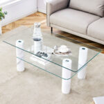 Mandile Glass Top Single Coffee Table - Chic Decora