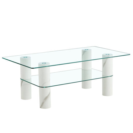 Mandile Glass Top Single Coffee Table - Chic Decora