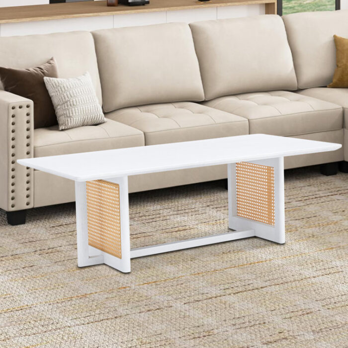 Marcellene Solid Wood Single Coffee Table - Chic Decora