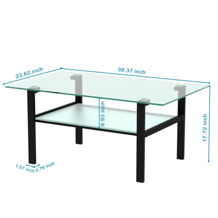 Marieann Glass Top Coffee Table - Chic Decora