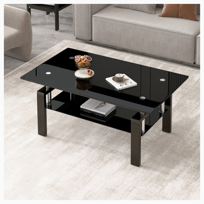 Marlise Glass Top Coffee Table - Chic Decora