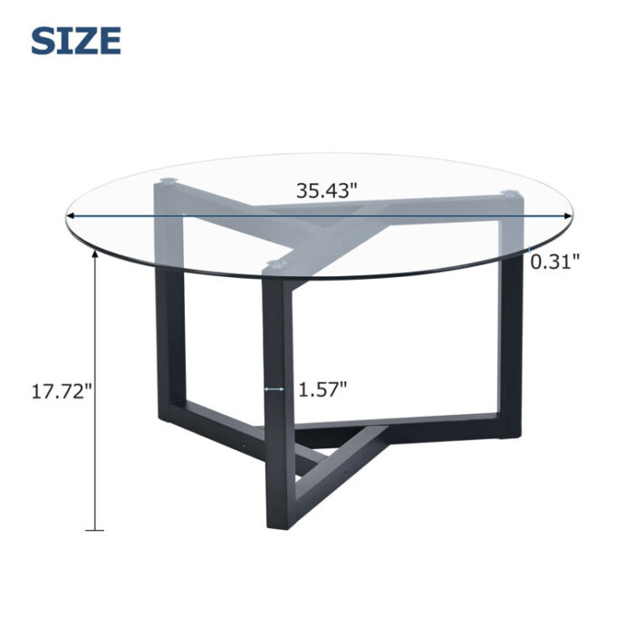 Matheson Glass Top Coffee Table - Chic Decora