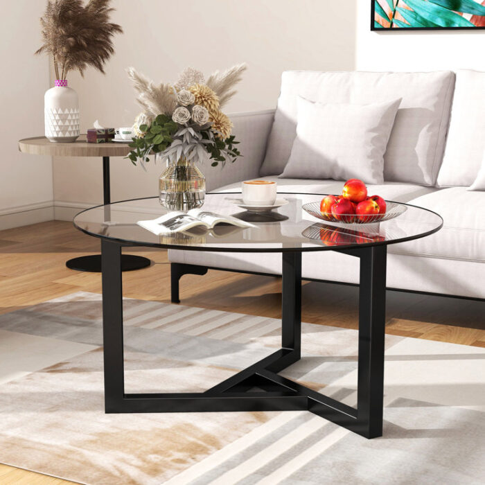 Matheson Glass Top Coffee Table - Chic Decora