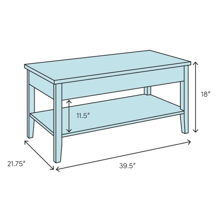 Melvyn 39.5″ Coffee Table with Shelf - Chic Decora