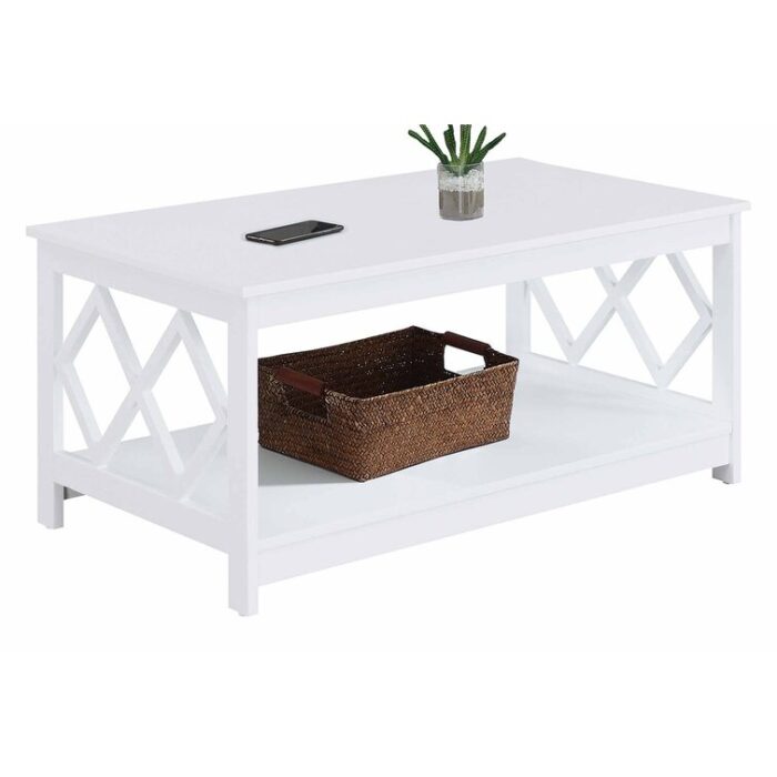 Melvyn 39.5″ Coffee Table with Shelf - Chic Decora