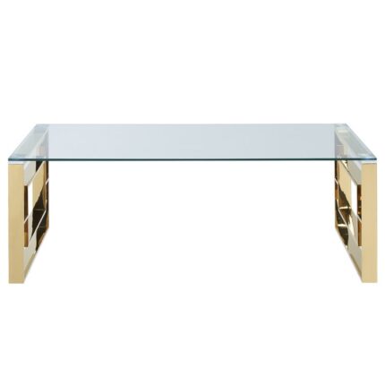 Menzel Glass Top Coffee Table - Chic Decora