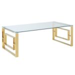 Menzel Glass Top Coffee Table - Chic Decora