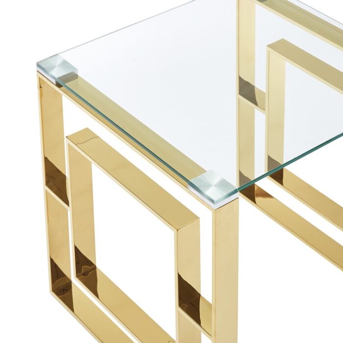 Menzel Glass Top Coffee Table - Chic Decora